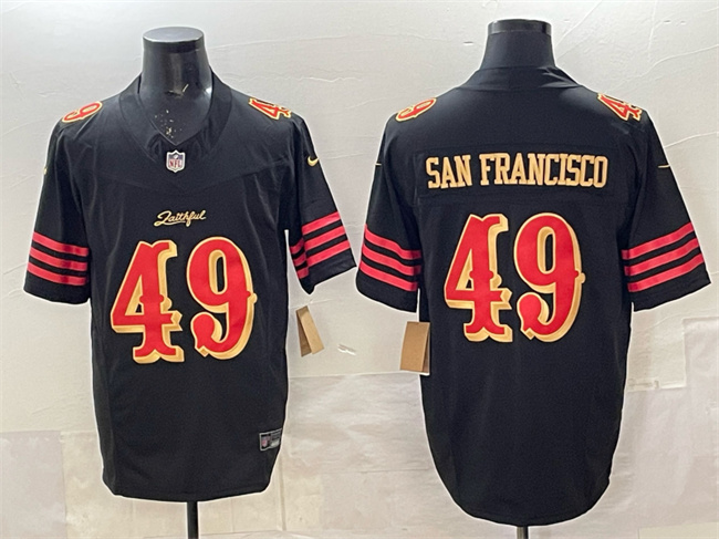 Men's Black San Francisco 49ers #49 San Francisco 2025 F.U.S.E. “Rivalries” Vapor Limited Stitched Football Jersey
